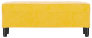 VidaXL sárga bársony pad 100 x 35 x 41 cm