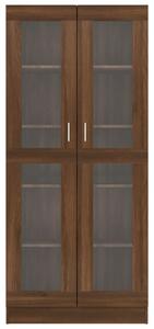 VidaXL barna tölgyszínű szerelt fa vitrinszekrény 82,5x30,5x185,5 cm