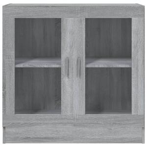 VidaXL szürke sonoma színű szerelt fa vitrinszekrény 82,5x30,5x80 cm