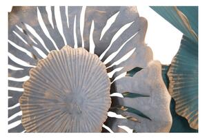 Obly virág motívumos fali dekoráció vasból, szélesség 110 cm - Mauro Ferretti
