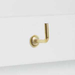 KONDELA Vintage kulcstartó szekrény, fehér/természetes, DODOMA