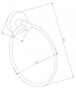 Mexen Remo fali törölközőtartó gyűrű - króm (7050732-00)