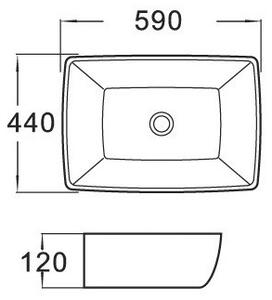 Mexen Alfa pultra építhető kerámia mosdó - 59 x 44 cm (21095900)