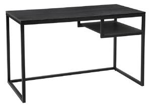 Számítógép asztal polccal - fekete