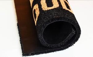 Bejárati szennyfogó szőnyeg PVC és kókusz Welcome Black