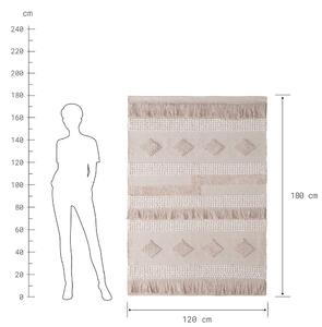 ALL NATURE szőnyeg mintás, rojtokkal 180 x 120cm
