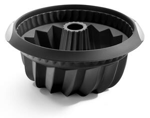 Fekete szilikon kuglóf sütőforma, ⌀ 22 cm - Lékué