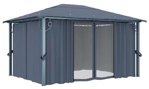 Vidaxl Kerti Pavilon - Alumínium - 4x3m