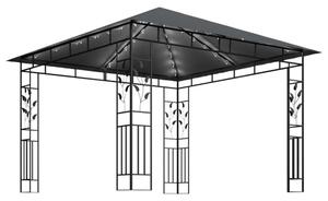 VidaXL Kerti Pavilon - 3x3m - Szúnyoghálóval és LED Világítással