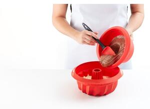 Piros szilikon kuglóf sütőforma, ⌀ 22 cm - Lékué