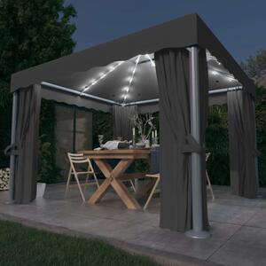 VidaXL Kerti Pavilon - 3x3m - Antracitszürke