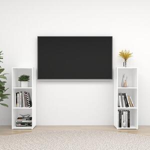 VidaXL 2 db fehér szerelt fa TV-szekrény 107 x 35 x 37 cm