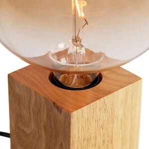 Vidéki asztali lámpa fa natúr, LED G170 - Blokk