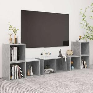 VidaXL TV-szekrény szett - 6 részes - Beton szürke