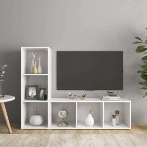 VidaXL 2 db fehér szerelt fa TV-szekrény 107 x 35 x 37 cm