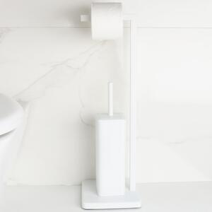 YOKA Home 2in1 wc kefe állvány wc papír tartóval (szögletes) - fehér