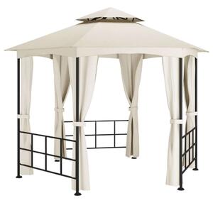 VidaXL krémszínű pavilon oldalfalakkal 3,1 x 2,7 m