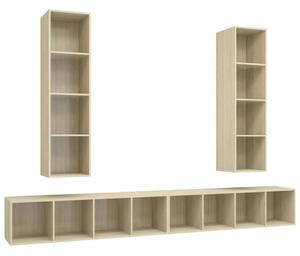 VidaXL Falra Szerelhető TV Szekrény Szett - Sonoma Tölgy - 4 db