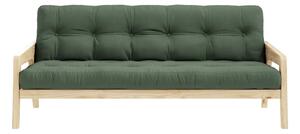 Grab Natural/Olive Green olívazöld variálható kinyitható kanapé - Karup Design