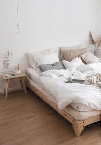Elan Comfort Mat Black/Natural borovi fenyőfa franciaágy matraccal, 140 x 200 cm - Karup Design