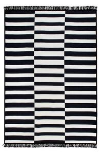 Poros fekete-fehér kétoldalas szőnyeg, 80 x 150 cm
