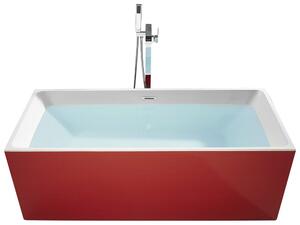 Modern Piros Szögletes Szabadon Álló Fürdőkád 170 cm RIOS