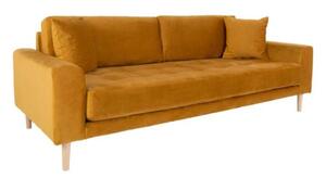 Lido 3 személyes kanapé sárga bársony