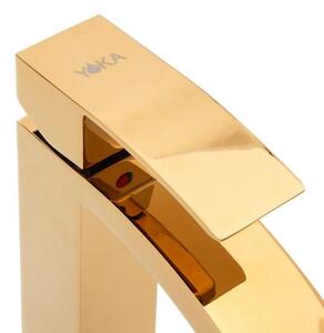 YOKA Spectra magasított fürdőszobai mosdó csaptelep - arany
