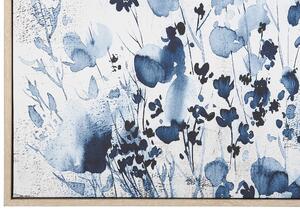 Fali Kép Virág Motívummal Kék-Szürke Színben 63 x 93 cm BARBANIA