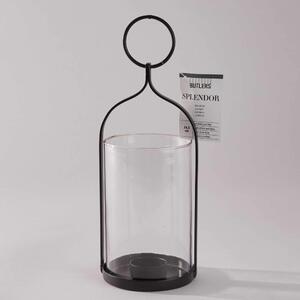 SPLENDOR lámpás, fém-üveg 24,5 cm