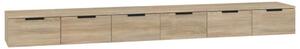 2 db sonoma tölgy színű szerelt fa faliszekrény 102x30x20 cm