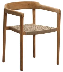 Teak kerti szék Kave Home Icaro zsinórral