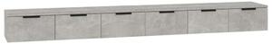 2 db betonszürke szerelt fa faliszekrény 102 x 30 x 20 cm