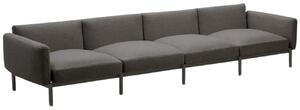 Szürke négyüléses kerti kanapé Kave Home Sorells 370 cm