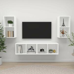 VidaXL Falra Szerelhető TV Szekrény Szett - 4 db, Fehér