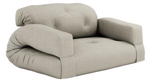 Hippo bézs len kinyitható kanapé 140 cm - Karup Design