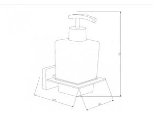 Mexen Arno fali szappanadagoló - fekete/üveg (70207388-70)