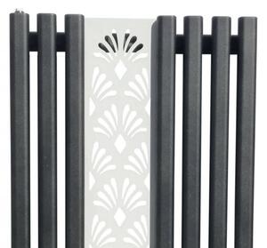 Design radiátor Weberg Argus Floral 150x62 cm (fekete - fehér)