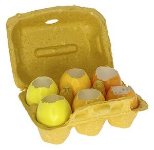 Húsvéti tojástartó sárga tojásokkal 15,5 cm