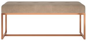 VidaXL bézs bársony pad 110 x 36 x 45 cm