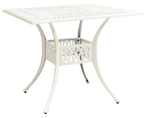 VidaXL Fehér Öntött Alumínium Kerti Asztal - 90x90 cm