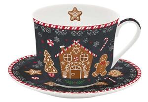 Mézeskalács Karácsonyi porcelán reggeliző csésze - 400ml - Gingerbread
