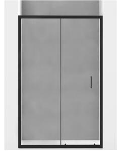 Mexen Apia elhúzható zuhanyajtó (tolóajtó) - fekete profil - 115 x 190 cm (845-115-000-70-00)