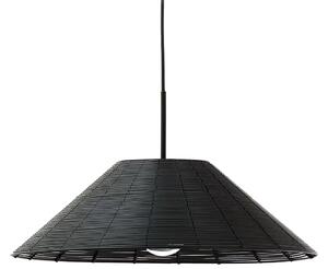 Fekete mesterséges rattan árnyalat Kave Home Saranella 60 cm