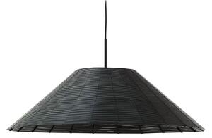 Fekete mesterséges rattan árnyalat Kave Home Saranella 70 cm