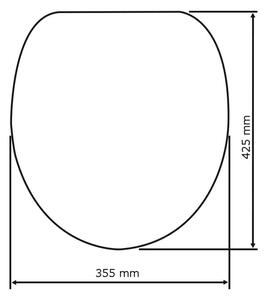 Bellevue sötétszürke WC-ülőke, könnyen lecsukható, 42,5 x 35,5 cm - Wenko
