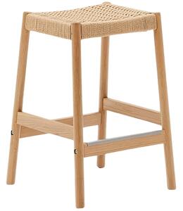 Tölgyfa zsámoly Kave Home Yalia zsinórral 66 cm