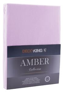 Amber Collection világoslila gumis lepedő, 100-120 x 200 cm - DecoKing