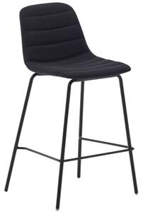Fekete kárpitozott bárszék Kave Home Zunilda 65 cm