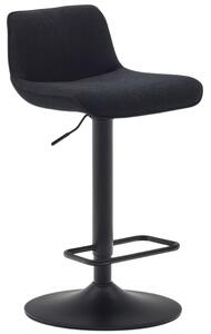 Fekete kárpitozott bárszék Kave Home Zenda 64-86 cm